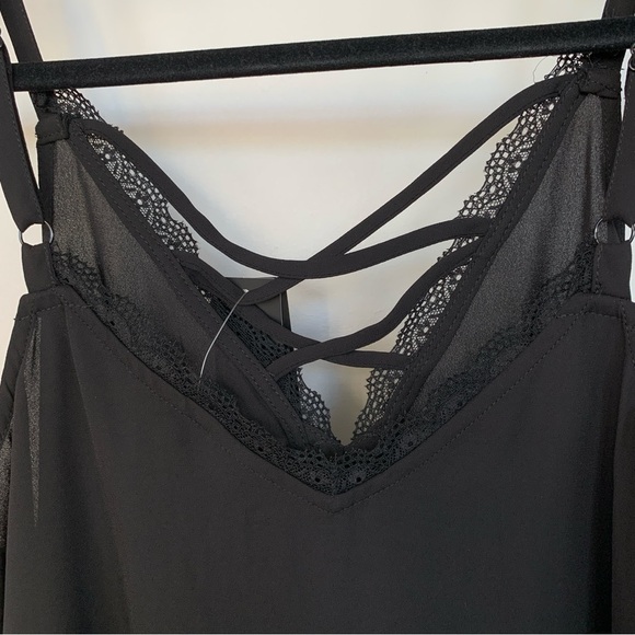 Torrid Black Sheer Strappy Tank Top Size 1X/14-16 NWT - Picture 8 of 8